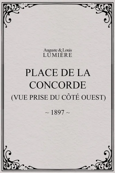 Place de la Concorde (vue prise du côté ouest)