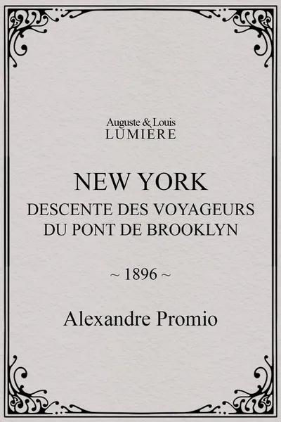 New York, descente des voyageurs du pont de Brooklyn